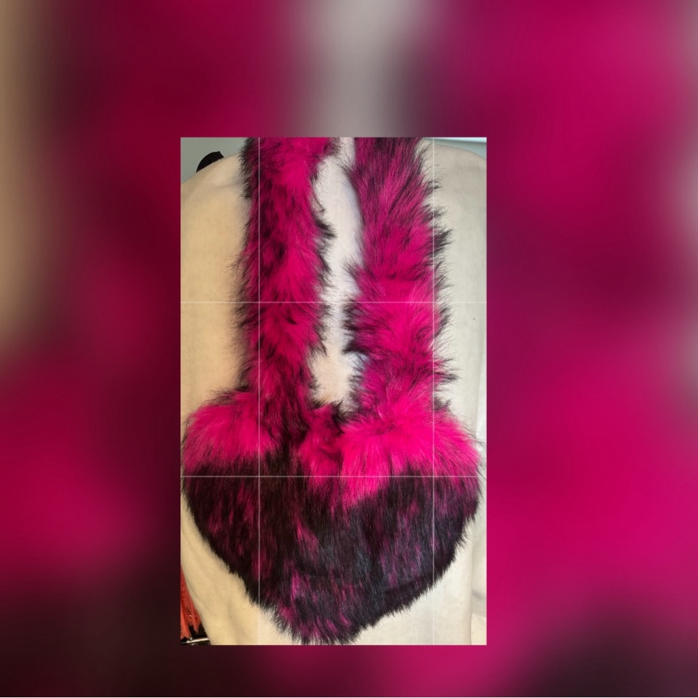 Faux Fur Pink and Black bag